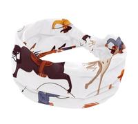 Cerchietti per donne e ragazze, fascia larga per capelli da cowboy del selvaggio West con cavalli, rodeo, annodato, turbante, fascia per capelli antiscivolo, per yoga, allenamento, corsa