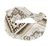 Cerchietti per donne e ragazze, motivo etnico orientale retrò, morbido, largo, elastico, annodato, fascia per capelli sportiva alla moda per yoga, allenamento, palestra, corsa