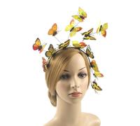 Cerchietto a farfalla for donna - Ornamento for capelli in costume festivo for sposa e accessori for foto(yellow)