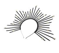 Cerchietto ad Anello per Chioma Nero in Plastica per Decorazione | DIY Headdress per Engagements, Design Semplice e Distintivo, Accessorio Donna Multiuso