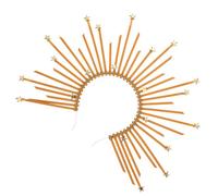 Cerchietto Aureola Angelo per Chioma, Oro Plastico, Retro Elegante | Comodo da Indossare, Design D'effetto per Foto, Adatto a Concorsi di Bellezza e Fidanzamento