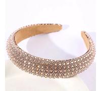 Cerchietto Bombato Con Strass Champagne Elegante Per Cerimonia CF53706