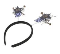 Cerchietto Buon Anno 2024 per Feste, Ornamento Chioma Nero | Accessori Non Tessuto e Plastica, Stile Classico Semplice, per Foto, Uomini e Cosplayer