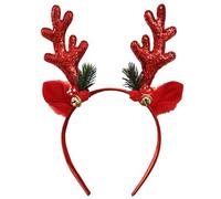 Cerchietto con corna di cervo, fascia con corna di renna, fascia natalizia con campanelle, fascia con corna di renna, cervo con orecchie di peluche, bomboniere per Natale, donne e ragazze,