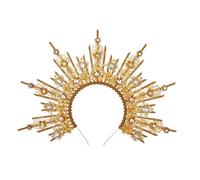 Cerchietto Con Corona Gotica Halo Lolita, Copricapo Vintage Alone Barocco Da Dea Del Sole Di Halloween Adatta A Molte Occasioni(A7)