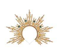 Cerchietto Con Corona Gotica Halo Lolita, Copricapo Vintage Alone Barocco Da Dea Del Sole Di Halloween Adatta A Molte Occasioni(A8)