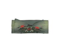 Cerchietto con fiocco stampato con fiore di loto e libellula, una fascia turbante alla moda con elasticità, adatta per neonati e neonati