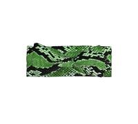Cerchietto con fiocco stampato in pelle di serpente verde, una fascia turbante alla moda con elasticità, adatta per neonati e neonati