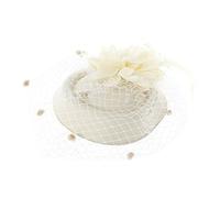 Cerchietto con fiori di piume da donna for matrimonio, accessori for capelli da sposa(D BY)