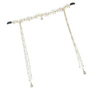 Cerchietto con nappe in stile antico con nappe delicate e disegni a foglia per sposa e amanti della moda