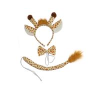 Cerchietto con orecchie da giraffa, coda, papillon, set per capelli, per