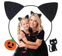 Cerchietto con orecchie di gatto, orecchie di gatto nero, per Halloween, A2