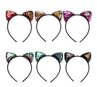 Cerchietto con Orecchie di Gatto, Paillettes alla Moda, 6 Colori Convenient And Attractive