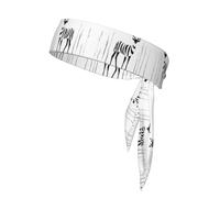 Cerchietto con stampa di cervi strani, fascia adattabile, perfetta per corsa, fitness e altri sport.