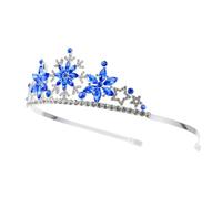 Cerchietto Corona Blu in Lega, Accessorio per Capelli | Confezione Opp senza Cartellino, per Shower e Foto di Famiglia