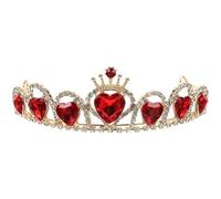 Cerchietto Corona da Sposa Rosso in Rame e Ferro Acrilico | Stile Elegante e Delicato, Accessorio per Matrimonio e Occasioni Speciali, per Amiche e Persone Care