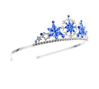 Cerchietto Corona per Lega Blu per Feste e Compleanno | Comodo, Resta a Testa, per Bambine, Confezione Opp senza Cartellino
