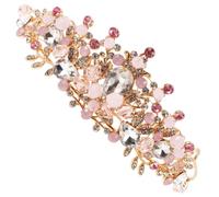 Cerchietto Corona Principessa Bambina in Lega di Zinco Rosa | Cristallo e Rhinestone, Leggero e Comodo, per Compleanno e Foto, Modelli Perline Casuali Stile Casuale