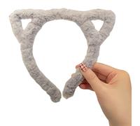 Cerchietto creativo leopardo con orecchie di gattino pelose in morbido peluche per donne uomini adolescenti cerchietto per capelli