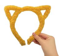 Cerchietto creativo leopardo con orecchie di gattino pelose in morbido peluche per donne uomini adolescenti cerchietto per capelli