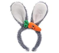 Cerchietto da donna con orecchie di coniglio pasquale, carota, per bambini, per feste (blu, taglia unica)