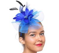 Cerchietto da sposa fatto a mano, alla moda, in rete, con piume, leggero, decorativo per matrimoni