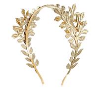 Cerchietto da Sposa in Foglia D'oro, Copricapo Barocco Elegante | Metallo, Forma Bay Leaf, Stile Vintage e Classic Elegance, Adatto a Donne e Teenager