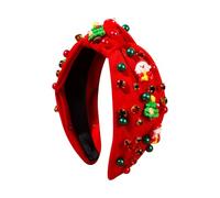 Cerchietto di Natale per adulti, copricapo con perle alla, per feste, per spose, donne, ragazze, eccitanti per cosplay, riunione familiare, festa in ufficio, matrimonio d'inverno servizio