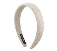 Cerchietto Donna Fascia for capelli vintage in tinta unita Copricapo versatile for uscire(Beige)