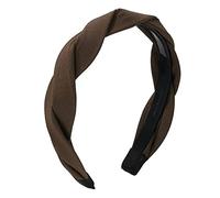 Cerchietto Donna La fascia for capelli esterna vintage aumenta l'altezza dei capelli superiori del cranio(Dark Curry)