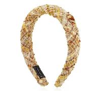 Cerchietto Donna Vintage Knitted Button Hairband for Going Out With Versatile Hair(Jaune)