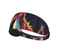 Cerchietto elastico con dinosauro dalla bocca grande, morbido, delicato sulla pelle, assorbe il sudore, traspirante, per una varietà di sport all'aria aperta