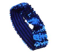 Cerchietto Elastico Paillettes Blu per Donna e Ragazze