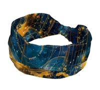 Cerchietto elastico per capelli con segni zodiacali sulla mappa delle costellazioni, da donna, antiscivolo, turbante sportivo alla moda, per yoga, allenamento, uso quotidiano