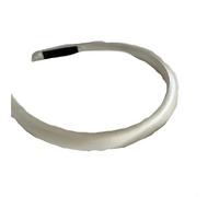 Cerchietto elastico per capelli in raso, alla moda, tinta unita, da ragazza, spessa, accessorio per capelli coreano, da donna (bianco)