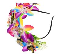 Cerchietto Farfalla e Fiori Realistici, Fascia Regolabile e Confortevole, Accessorio Raffinato per Feste e Matrimoni, Adatto a Persone di Tutte le Età
