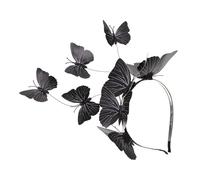 Cerchietto Farfalla per Donne Nero in Plastica | Leggero e Confortevole, Stile Creativo e Chic, per Feste del Tè, Festival e Acconciature