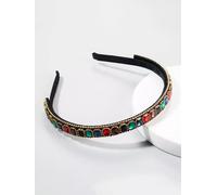 Cerchietto fascia capelli elegante strass blu antiscivolo archetto donna X062