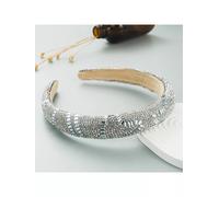 Cerchietto fascia per capelli archetto argento strass hippie style boho 325100