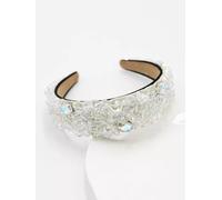 Cerchietto fascia per capelli archetto bianco sposa hippie style boho 61049