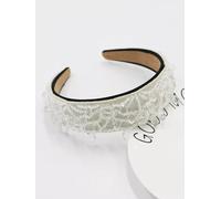 Cerchietto fascia per capelli archetto bianco sposa hippie style boho 61050