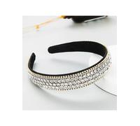 Cerchietto fascia per capelli archetto bianco strass hippie style boho 32599