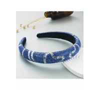 Cerchietto fascia per capelli archetto blu strass hippie style boho 325100