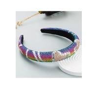 Cerchietto fascia per capelli archetto colorato rosa strass hippie boho 41446