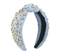 Cerchietto Fascia Per Capelli Archetto Elegante Strass Celeste Bohoo Chic 227172