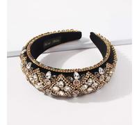 Cerchietto Fascia Per Capelli Archetto Nero Silver Strass Hippie Bohoo 11116