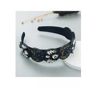 Cerchietto fascia per capelli archetto nero strass hippie style boho 325103