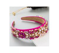 Cerchietto fascia per capelli archetto rosa strass hippie boho 72702