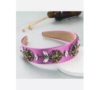Cerchietto fascia per capelli archetto rosa strass hippie style boho 32303