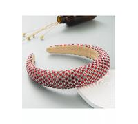 Cerchietto fascia per capelli archetto rosso strass hippie style boho 325101
